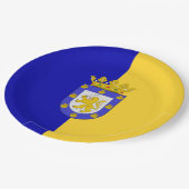 Vlag van Santiago (Chili) Papieren Bordje (Gekanteld)