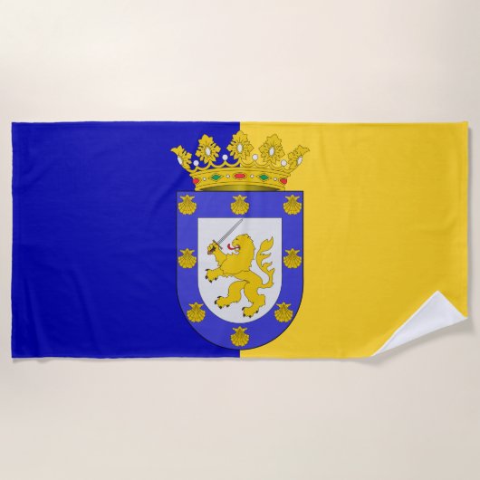 Vlag van Santiago (Chili) Strandlaken (Voorkant)