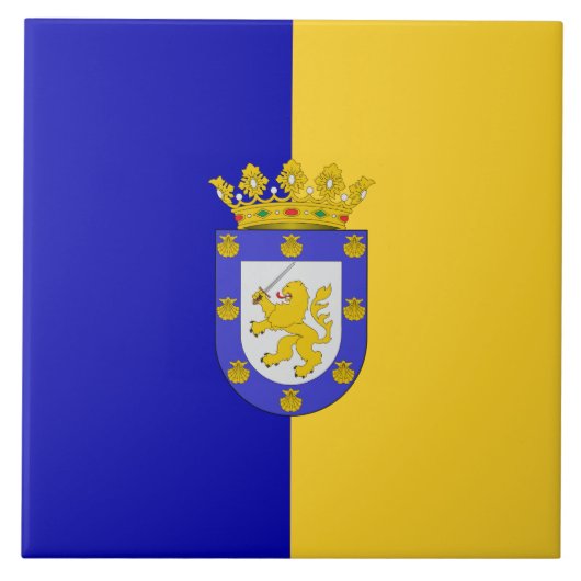 Vlag van Santiago (Chili) Tegeltje (Voorkant)