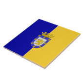 Vlag van Santiago (Chili) Tegeltje (Zijkant)