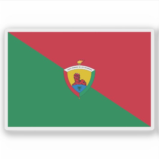 Vlag van Santo Domingo, Ecuador Sticker (Voorkant)