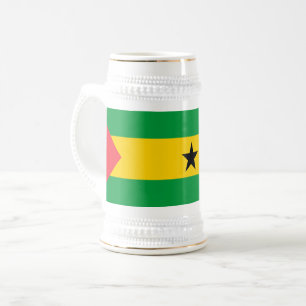 Vlag van Sao Tome en Principe Bierpul