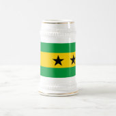 Vlag van Sao Tome en Principe Bierpul (Center)