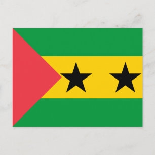 Vlag van Sao Tome en Principe Briefkaart