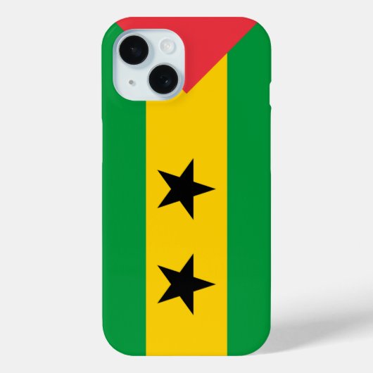 Vlag van Sao Tomé en Principe Case-Mate iPhone Case (Achterkant)