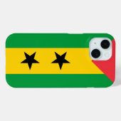 Vlag van Sao Tomé en Principe Case-Mate iPhone Case (Achterkant (horizontaal))