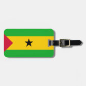 Vlag van Sao Tomé en Principe Easy ID Personal Bagagelabel (Voorkant horizontaal)