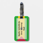 Vlag van Sao Tomé en Principe Easy ID Personal Bagagelabel (Achterkant verticaal)