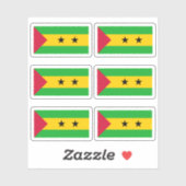 Vlag van São Tomé en Príncipe - een collectie Sticker (Vel)