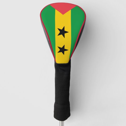 Vlag van Sao Tomé en Principe Golfheadcover (Voorkant)