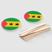 Vlag van Sao Tome en Principe Handwaaier (Niet-gemonteerd)