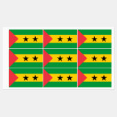 Vlag van Sao Tome en Principe Labels (Vel)