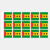 Vlag van Sao Tome en Principe Labels (Vel)