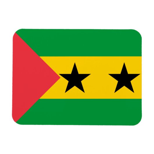 Vlag van Sao Tome en Principe Magneet (Horizontaal)