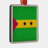 Vlag van Sao Tomé en Principe Metalen Ornament (Rechts)