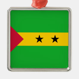 Vlag van Sao Tomé en Principe Metalen Ornament