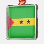 Vlag van Sao Tomé en Principe Metalen Ornament (Links)