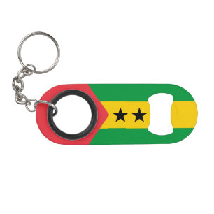 Vlag van Sao Tome en Principe Mini Flessenopener