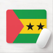 Vlag van Sao Tome en Principe Muismat (Met muis)