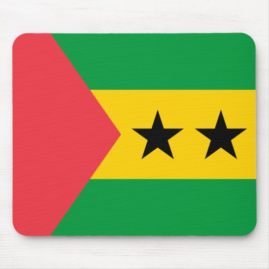 Vlag van Sao Tome en Principe Muismat (Voorkant)