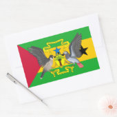 Vlag van Sao Tomé en Principe Rechthoekige Sticker (Envelop)