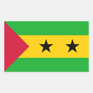 Vlag van Sao Tomé en Principe Rechthoekige Sticker