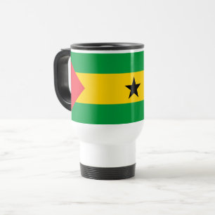 Vlag van Sao Tome en Principe Reisbeker