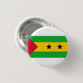 Vlag van Sao Tomé en Principe Ronde Button 3,2 Cm (Voorkant /achterkant)