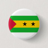 Vlag van Sao Tomé en Principe Ronde Button 3,2 Cm (Voorkant)