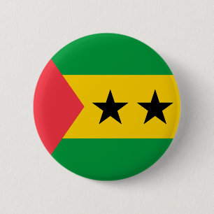Vlag van Sao Tome en Principe Ronde Button 5,7 Cm