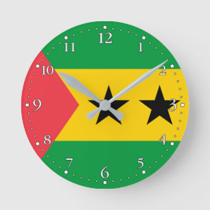 Vlag van Sao Tome en Principe Ronde Klok