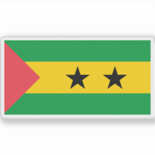 Vlag van Sao Tomé en Principe (Sao Tomé en Princip Sticker