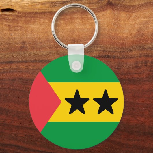 Vlag van Sao Tomé en Principe Sleutelhanger (Achterkant)