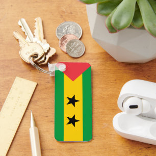 Vlag van Sao Tomé en Principe Sleutelhanger