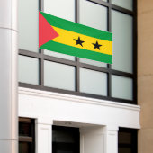 Vlag van Sao Tome en Principe Spandoek (Buitenkant Gebouw)