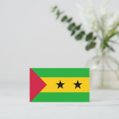 Vlag van Sao Tomé en Principe Visitekaartje (Staand voorkant)