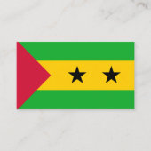 Vlag van Sao Tomé en Principe Visitekaartje (Voorkant)