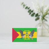 Vlag van Sao Tomé en Principe Visitekaartje (Staand voorkant)