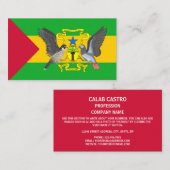 Vlag van Sao Tomé en Principe Visitekaartje (Voorkant / Achterkant)