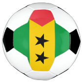 Vlag van Sao Tome en Principe Voetbal (Gedraaid)