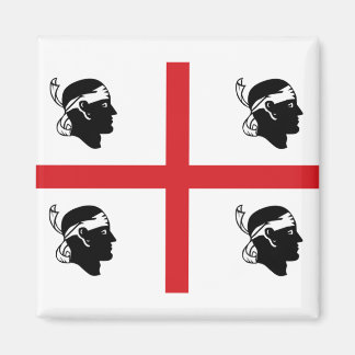 Vlag van Sardegna (Italië) Magneet