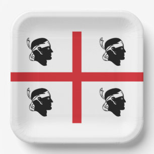 Vlag van Sardegna (Italië) Papieren Bordje