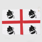 Vlag van Sardinië (Italië) Golfhanddoek (Horizontaal)