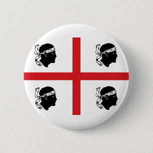 vlag van sardinië italië regio eiland etnische a ronde button 5,7 cm