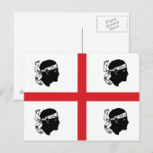 vlag van sardinië italië regio eiland etnische afk briefkaart (Voorkant / Achterkant)