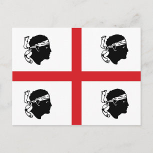vlag van sardinië italië regio eiland etnische afk briefkaart