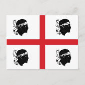 vlag van sardinië italië regio eiland etnische afk briefkaart (Voorkant)