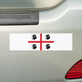 vlag van sardinië italië regio eiland etnische afk bumpersticker (Op auto)