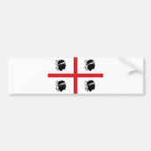 vlag van sardinië italië regio eiland etnische afk bumpersticker (Voorkant)