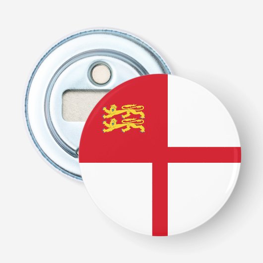 Vlag van Sark Button Flesopener (Voorkant)